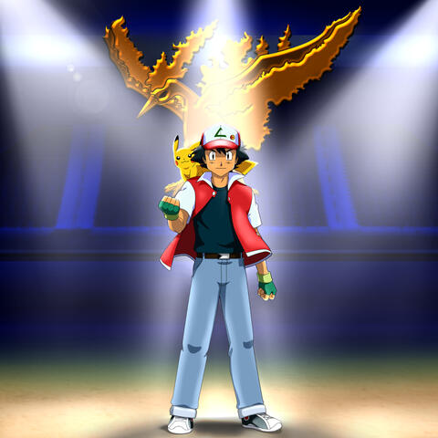 Ash and Pikachu at the Indigo League